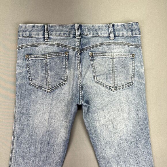 Free People Womens Size 26 Stretch Skinny Slim Straight Jeans Blue Light Wash - Picture 13 of 15